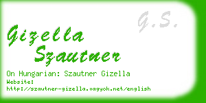 gizella szautner business card